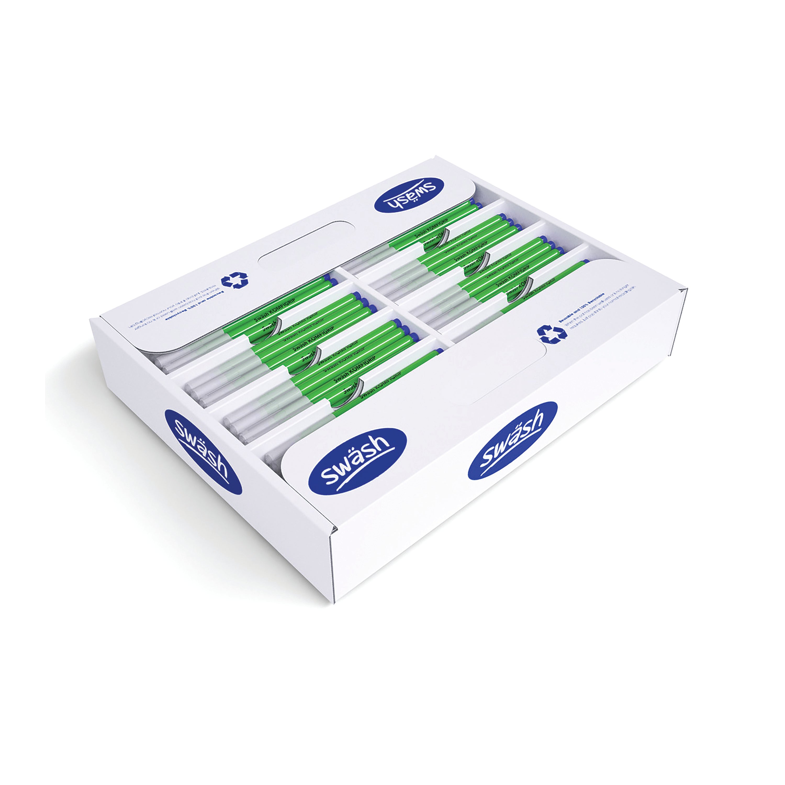 Swash Komfigrip Handwriting Pen Blue  (Pack of 300)