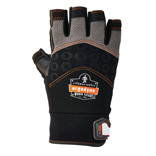 Tenacious Ergodyne Work Gear Est. 1983 Ergodyne Impact Fingerless Gloves 1pr Black/grey S Ey900s