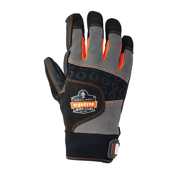 Tenacious Ergodyne Work Gear Est. 1983 Ergodyne Full Finger Anti Vibration Gloves 1pr Black/grey M Ey9002m
