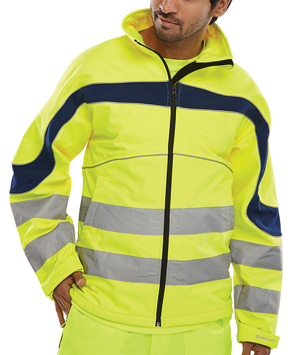 B-Seen Eton Hi-Vis Soft Shell Jacket