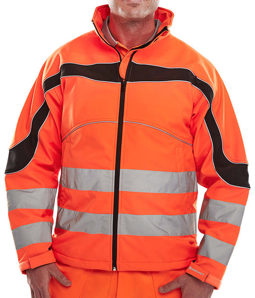 Beeswift Eton Hi-Viz Soft Shell Jacket - [CLEARANCE]