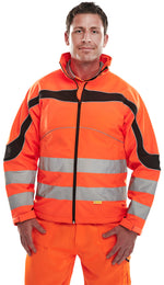 B-Seen Eton Hi-Vis Soft Shell Jacket - thumbnail 4
