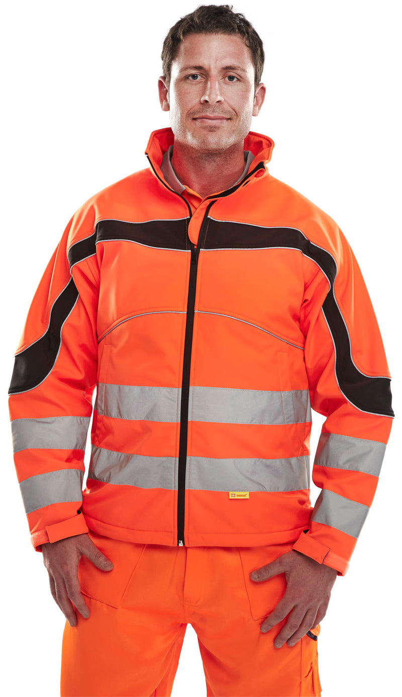 B-Seen Eton Hi-Vis Soft Shell Jacket