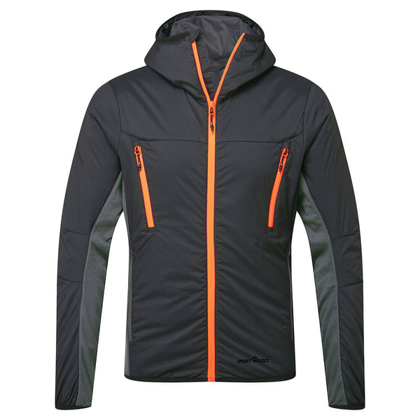Portwest Insulated Hybrid Jacket  in metal grey.