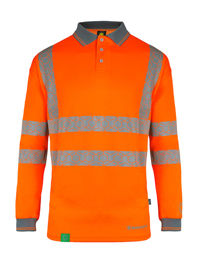 Envirowear Beeswift Hi-Vis Long Sleeve Recyclable Polo Shirt