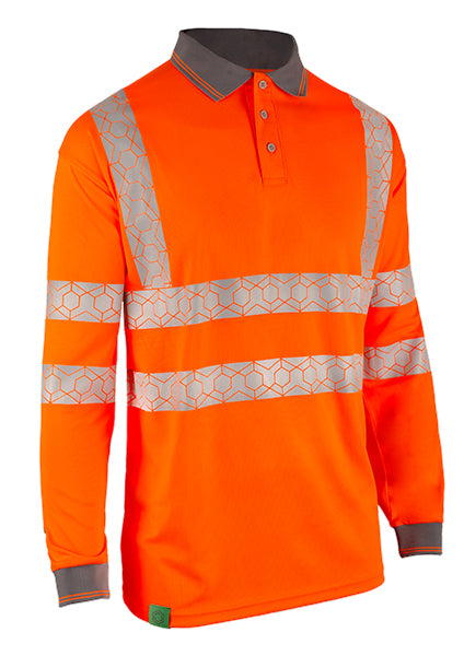 Envirowear Beeswift Hi-Vis Long Sleeve Recyclable Polo Shirt