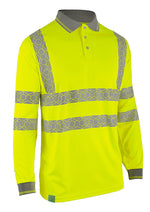 Envirowear Beeswift Hi-Vis Long Sleeve Recyclable Polo Shirt - thumbnail 4