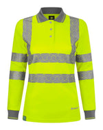 Envirowear Recyclable Womens Hi-Vis Long Sleeve Polo Shirt
