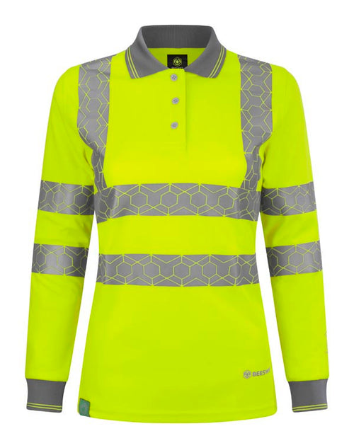 Envirowear Recyclable Womens Hi-Vis Long Sleeve Polo Shirt