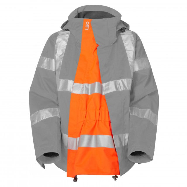 Leo Workwear orange maternity expander panel designed for comfort and flexibility during pregnancy