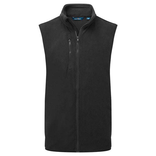 Portwest Fleece Gilet in classic black.