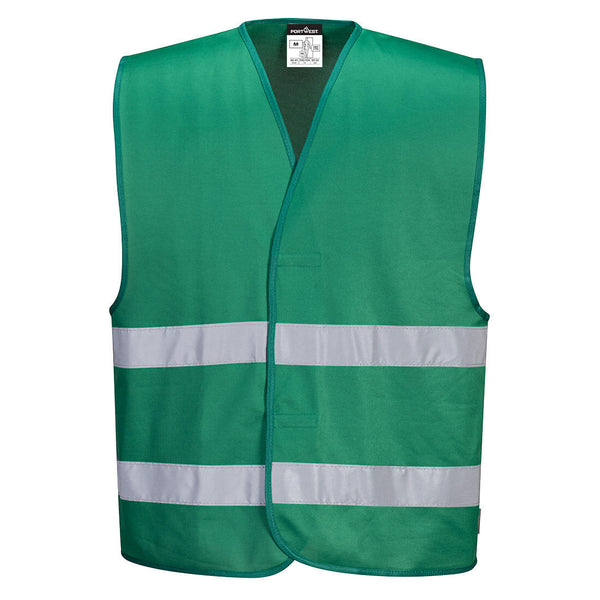 Portwest Iona Vest with reflective tape in bottle green.
