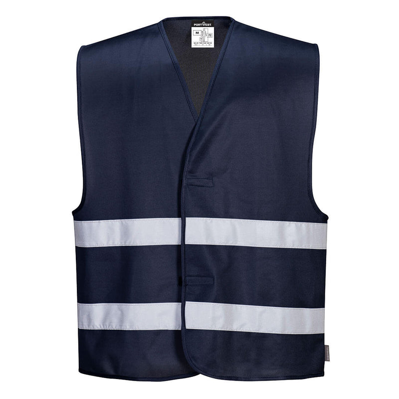 Portwest Iona Vest with reflective tape in navy.