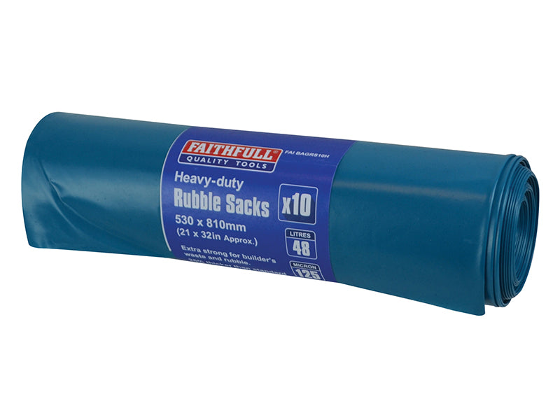 Blue Heavy-Duty Rubble Sacks