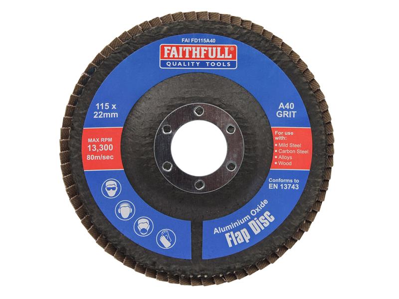 Faithfull Aluminium Oxide Flap Discs