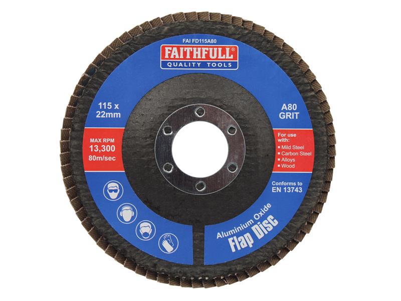 Faithfull Aluminium Oxide Flap Discs