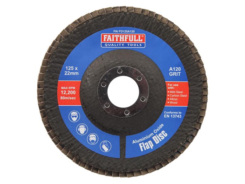 Faithfull Aluminium Oxide Flap Discs