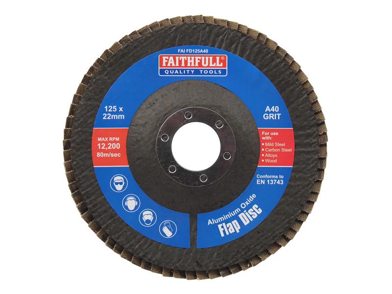 Faithfull Aluminium Oxide Flap Discs