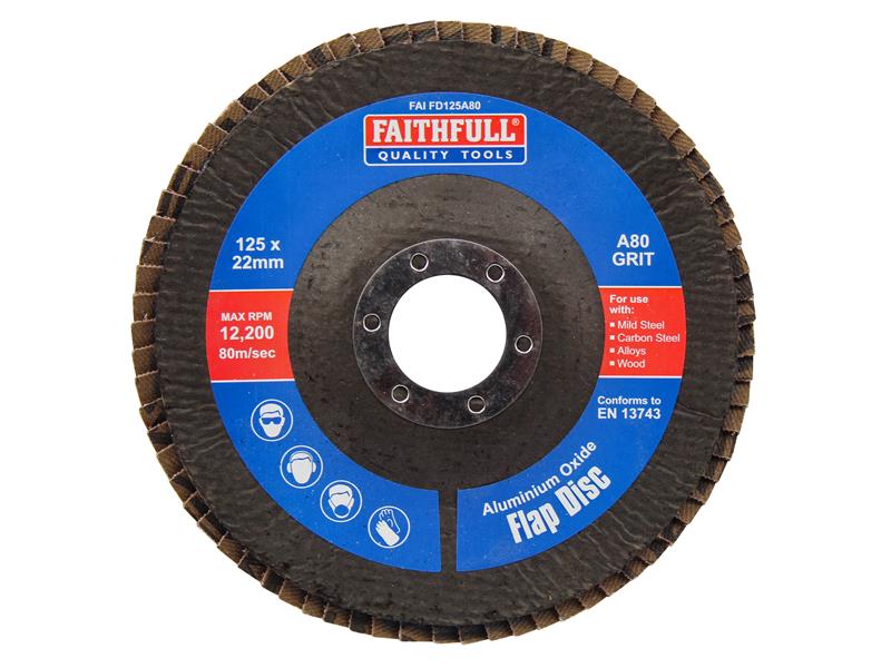 Faithfull Aluminium Oxide Flap Discs