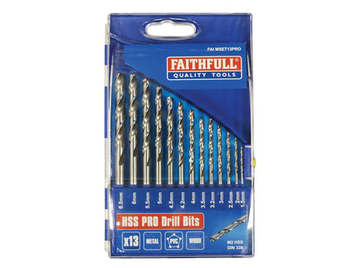 Professional HSS Drill Set in Plastic Case