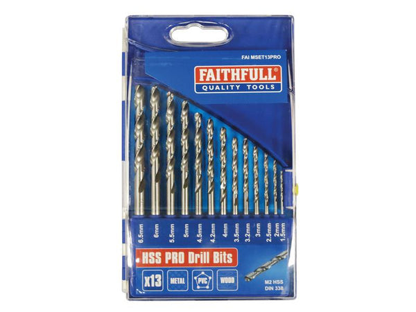 Professional HSS Drill Set in Plastic Case