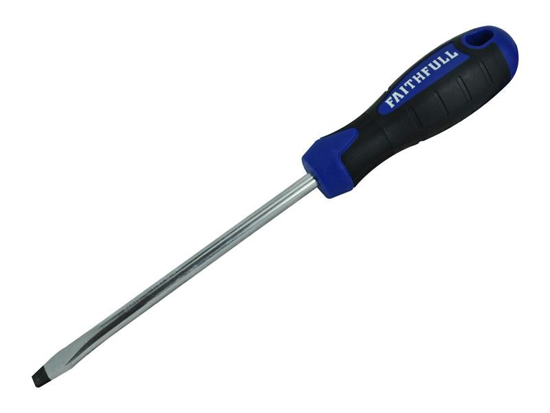 Soft Grip Screwdriver, Flared Slotted