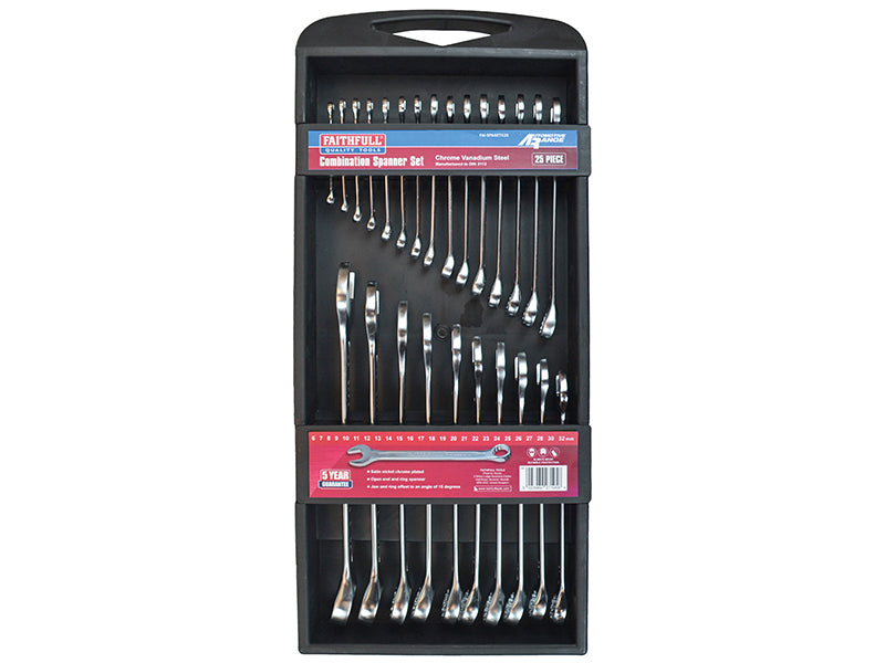 Combination Spanner Set, Chrome Vanadium