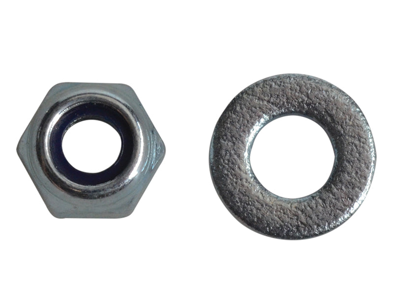 ForgeFix Hexagonal Nuts with Nylon Inserts, ZP