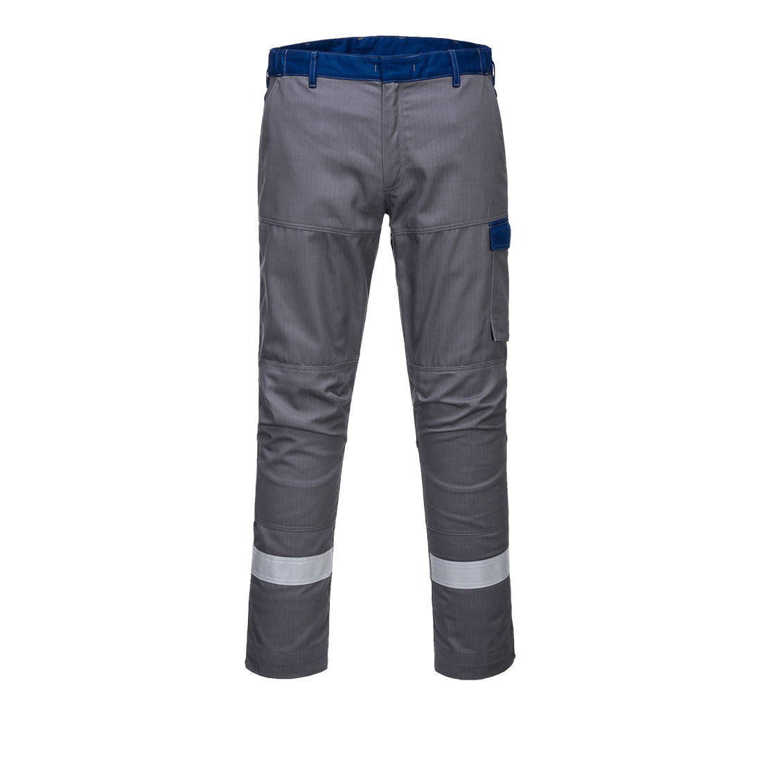 Portwest Bizflame Industry Two Tone Trousers FR06 in grey front view
