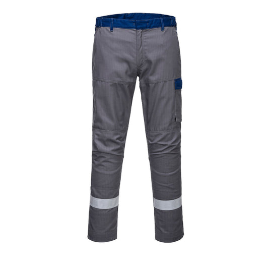 Portwest Bizflame Industry Two Tone Trousers FR06 in grey front view