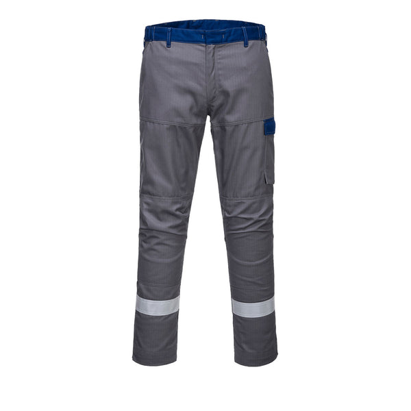Portwest Bizflame Industry Two Tone Trousers FR06 in grey front view