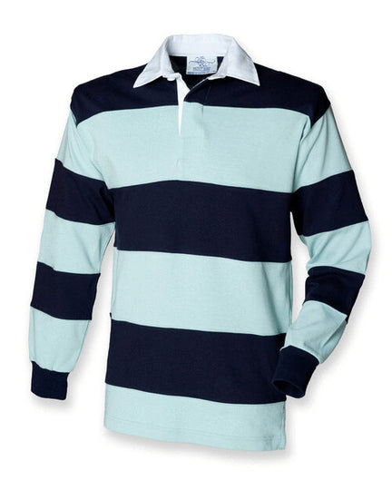 Front Row Sewn Stripe Long Sleeve Rugby Shirt - FR08M
