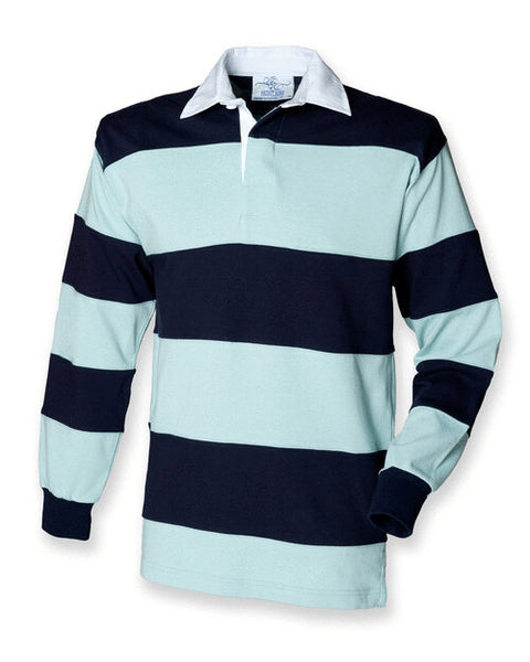 Front Row Sewn Stripe Long Sleeve Rugby Shirt - FR08M