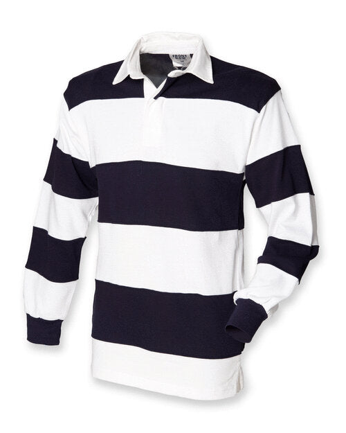 Front Row Sewn Stripe Long Sleeve Rugby Shirt - FR08M