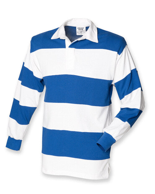 Front Row Sewn Stripe Long Sleeve Rugby Shirt - FR08M