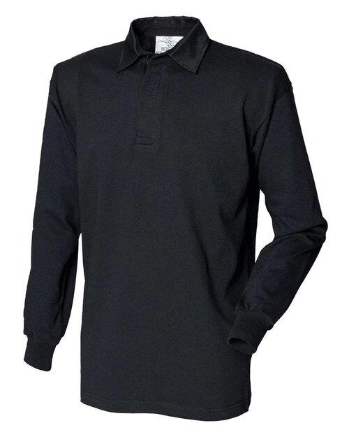 Front Row Long Sleeve Plain Rugby Shirt - FR100M