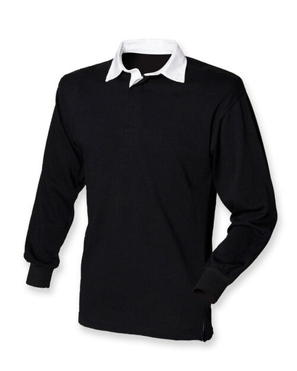 Front Row Long Sleeve Plain Rugby Shirt - FR100M