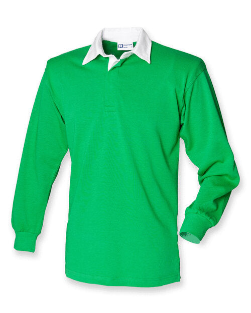 Front Row Long Sleeve Plain Rugby Shirt - FR100M