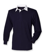 Front Row Long Sleeve Plain Rugby Shirt - FR100M - thumbnail 3