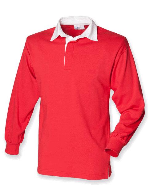 Front Row Long Sleeve Plain Rugby Shirt - FR100M
