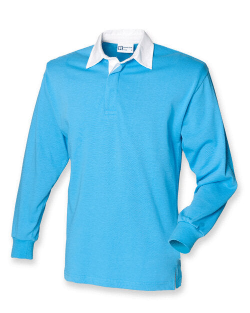 Front Row Long Sleeve Plain Rugby Shirt - FR100M