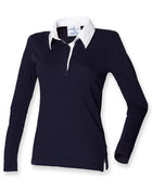 Front Row Ladies Long Sleeve Plain Rugby Shirt - FR101M