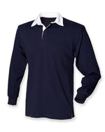 Front Row Kids Long Sleeve Plain Rugby Shirt - FR109B - thumbnail 1