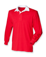 Front Row Kids Long Sleeve Plain Rugby Shirt - FR109B - thumbnail 2