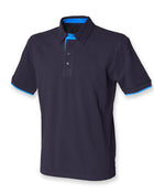Front Row Mens Contrast Pique Polo Shirt - FR200M