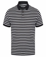 Front Row Striped Jersey Polo Shirt - FR230M - thumbnail 1