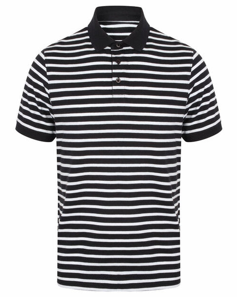 Front Row Striped Jersey Polo Shirt - FR230M