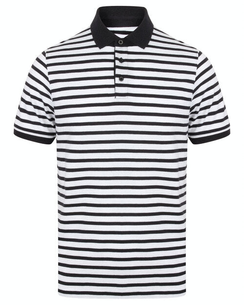 Front Row Striped Jersey Polo Shirt - FR230M