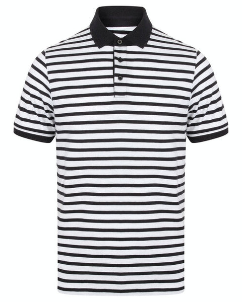 Front Row Striped Jersey Polo Shirt - FR230M