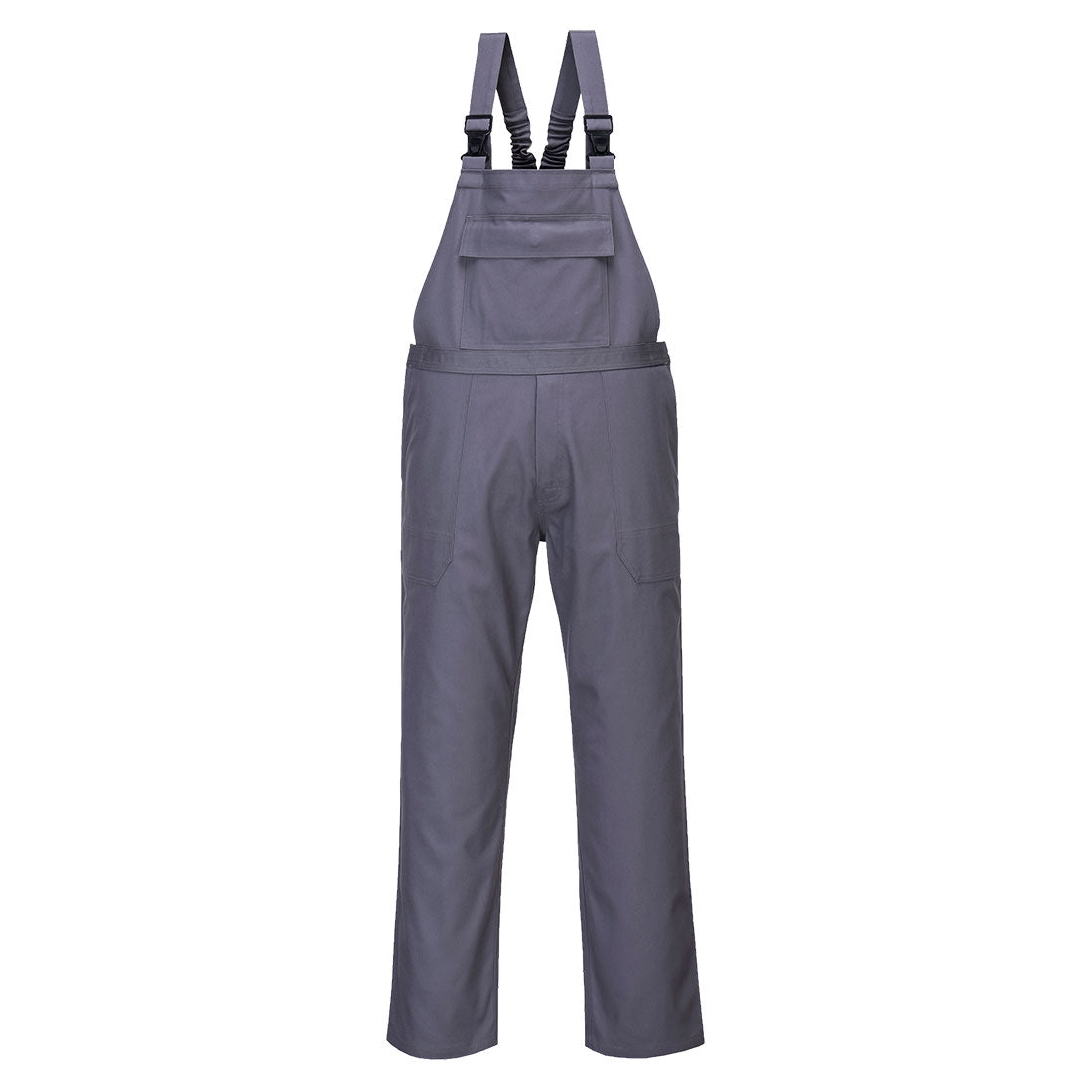 Portwest Bizflame Work Bib and Brace (FR57) in classic navy, providing reliable flame resistance.